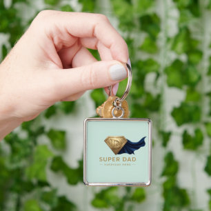 Minimal Superhero Father’s Day Design Keychain
