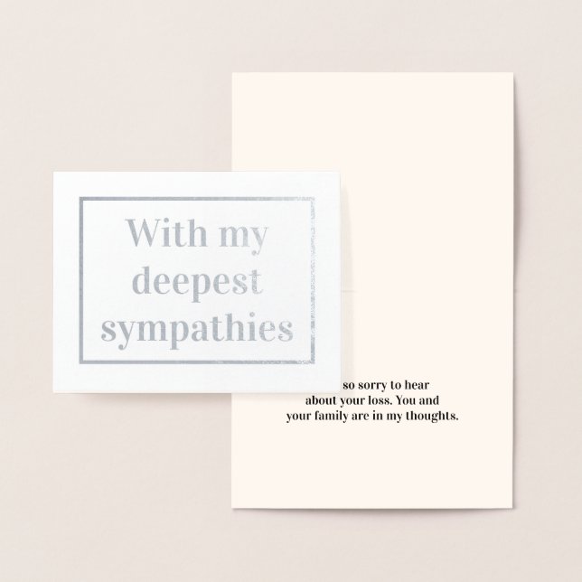 Minimal Sympathy Card (Display)