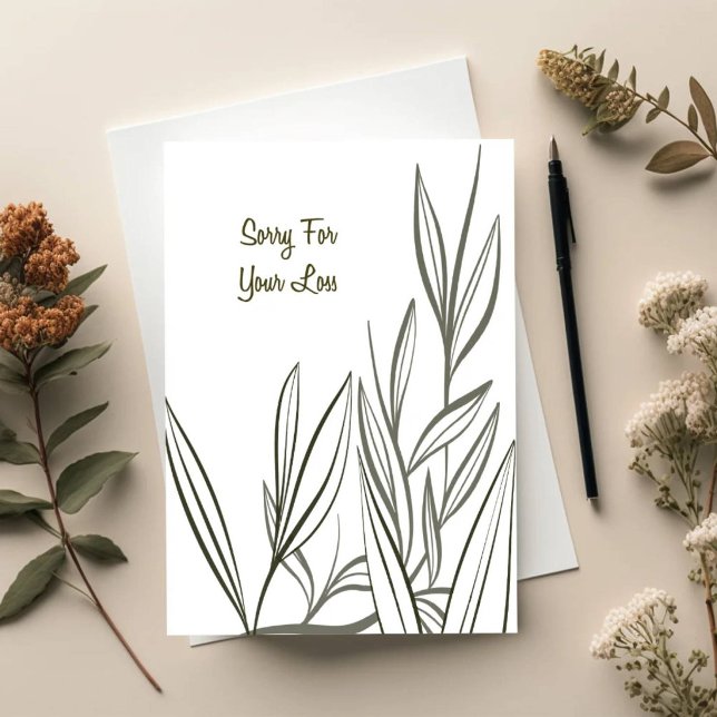 Minimal Sympathy Card - Quiet Reeds (Creator Uploaded)