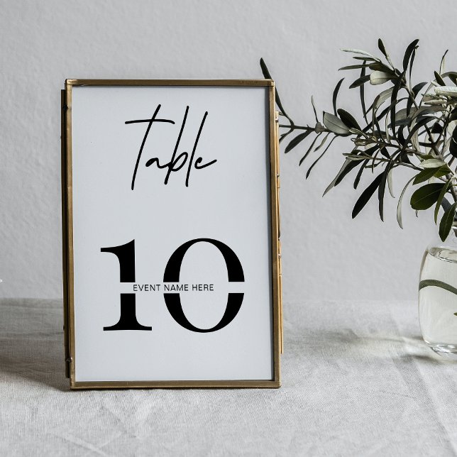 Minimal Table Number Business Event Seating Sign (Creator Uploaded)