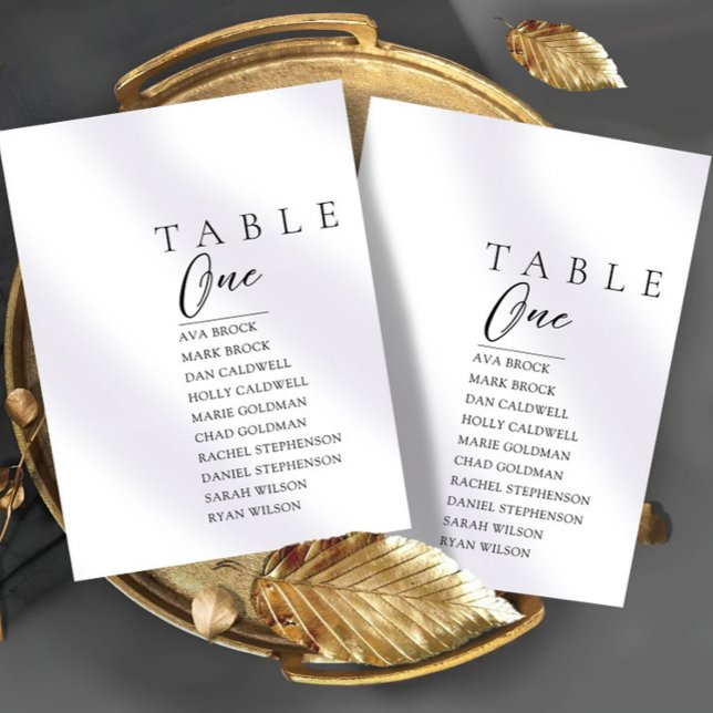 Minimal Table Number Seating Chart (Creator Uploaded)