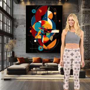 Minimal Taupe Floral Geometry – Soft Modern  Capri Leggings