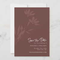 Minimal Terracotta Boho Botanical Script Wedding