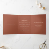 Minimal Terracotta Multi-Event Wedding Invitation