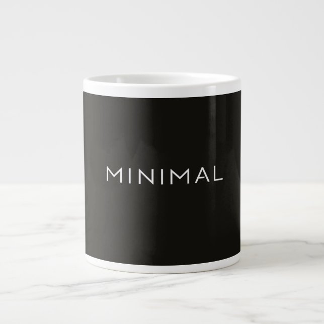 Minimal Text Design – Clean Aesthetic Typography Large Coffee Mug (Front)