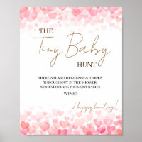 Minimal The Tiny Baby Hunt Baby Shower Game Rustic