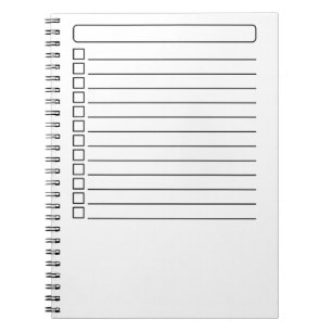 Minimal To Do List Stencil Template Notebook