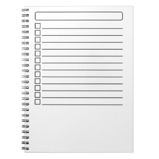 Minimal To Do List Stencil Template Notebook
