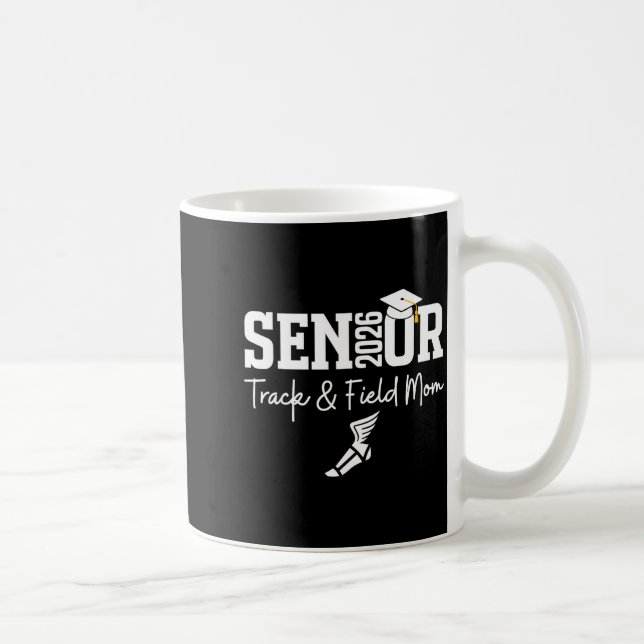 Minimal Track Field Senior Mom Class Coffee Mug (Right)