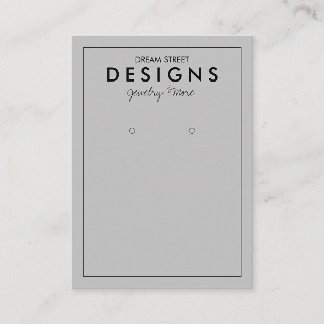 Minimal Trendy Earring Display Card (Front)