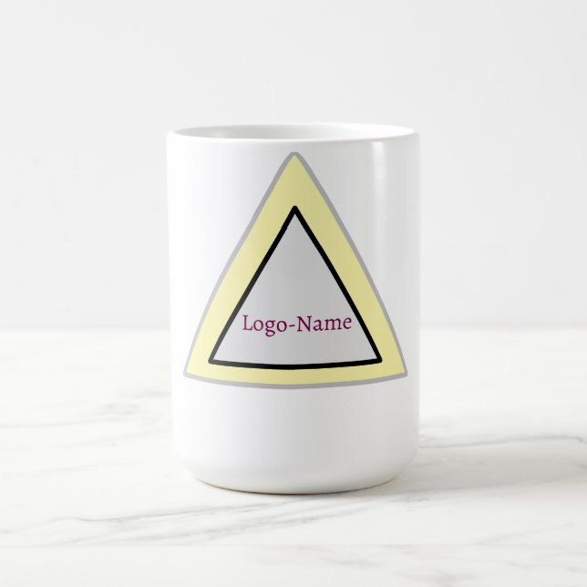 Minimal Triangle Logo Design Coffee Mug (Center)