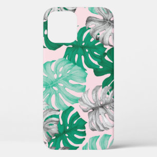 Minimal Tropical Monstera Duo-Tone iPhone 12 Case