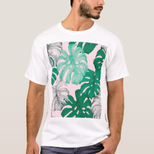 Minimal Tropical Monstera Duo-Tone T-Shirt