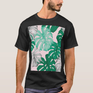 Minimal Tropical Monstera Duo-Tone T-Shirt
