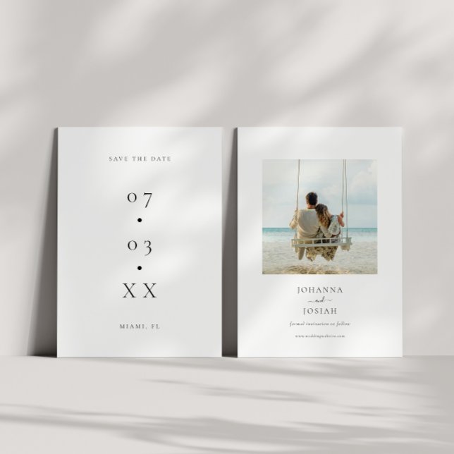 Minimal Tropical Photo Wedding Save The Date (Creator Uploaded)
