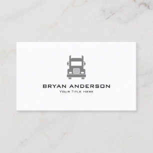 Minimal Truck Driver Business Card