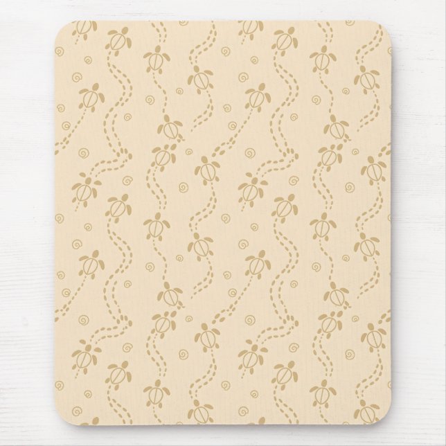 Minimal Turtle Trail Pattern Mouse Pad (Front)