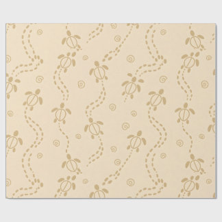 Minimal Turtle Trail Pattern Wrapping Paper