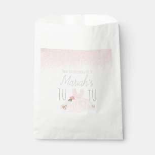 Minimal Tutu Girl's Birthday Turning Two Glitter Favour Bag