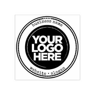 Minimal Typewriter Monogram Business Logo Rubber Stamp