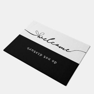 Minimal Typewriter   welcome, do not disturb Doormat