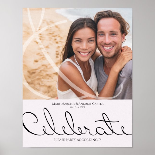 Minimal Typographic Fun Yet Formal Wedding Poster (Front)