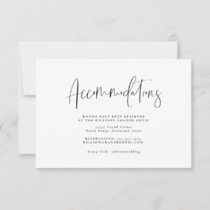 Minimal Typography Accommodations Enclosure Card