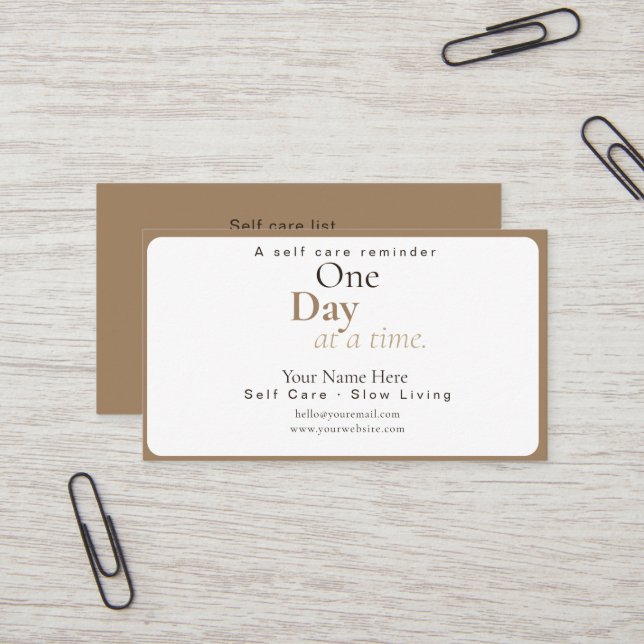 Minimal Typography	Aesthetic Business Card  (Front/Back In Situ)