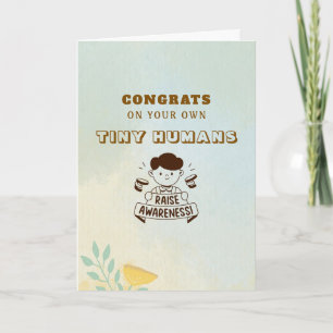 Minimal Typography Aesthetic Greeting Card raise