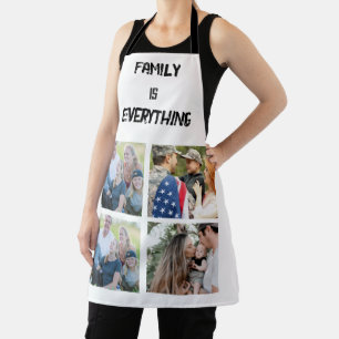 Minimal Typography Custom Collage Photo Apron