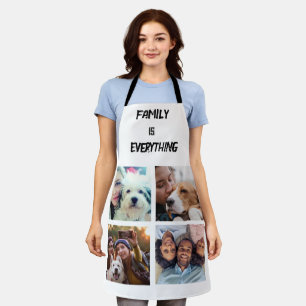 Minimal Typography Custom Collage Photo Apron