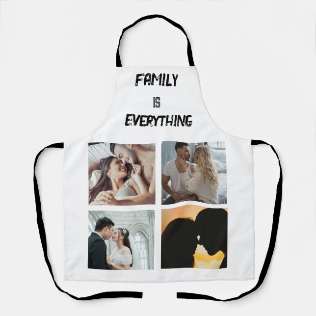 Minimal Typography Custom Collage Photo  Apron (Front)