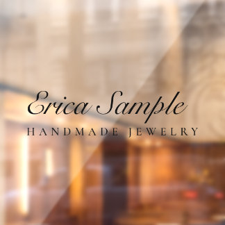 Minimal Typography Elegant Modern Jewellery Busine Window Cling