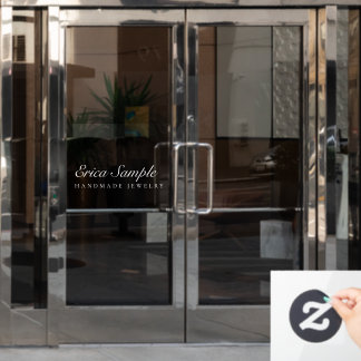 Minimal Typography Elegant Modern Jewellery Busine Window Cling