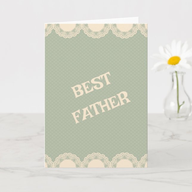 Minimal Typography	Vintage Greeting Card | father (Small Plant)