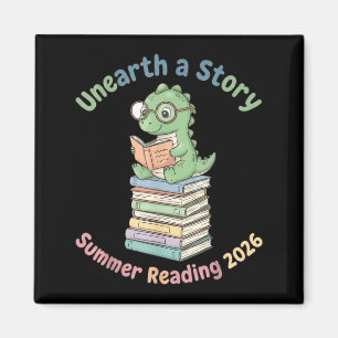 Minimal Unearth Story 2026 Summer Reading Magnet