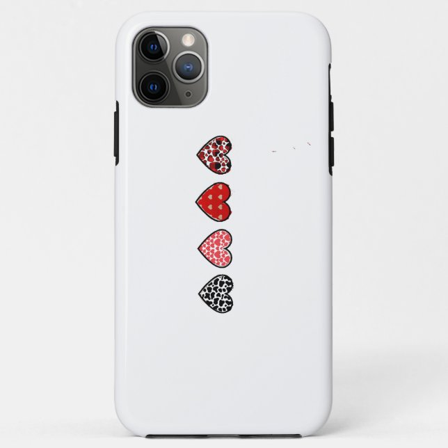 minimal valentine hearts / “cute love pattern” Case-Mate iPhone case (Back)