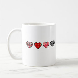 minimal valentine hearts / “cute love pattern” coffee mug
