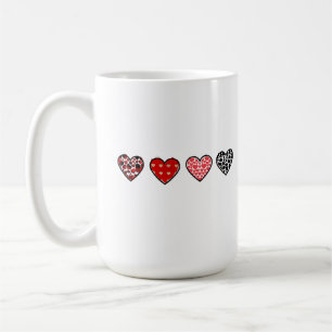 minimal valentine hearts / “cute love pattern” coffee mug