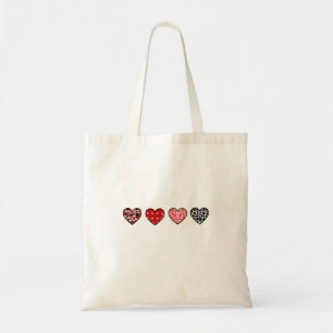 minimal valentine hearts / “cute love pattern” tote bag
