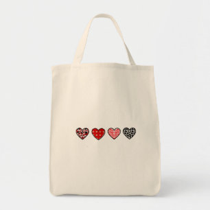 minimal valentine hearts / “cute love pattern” tote bag