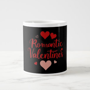 Minimal Valentine’s Day Love Typography Design   R Large Coffee Mug