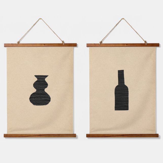 Minimal vases hanging tapestry (Double)