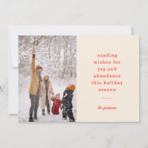 Minimal Vintage Red Typographic Sending Wishes