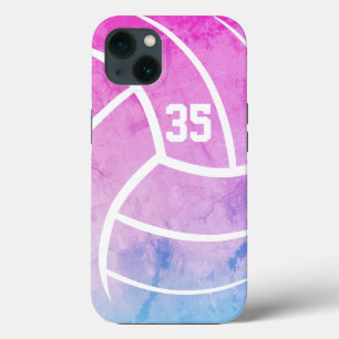 minimal volleyball girly pastels iPhone 13 case