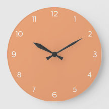 Minimal Wall Clock - Coral Peach