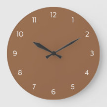 Minimal Wall Clock - Warm Brown
