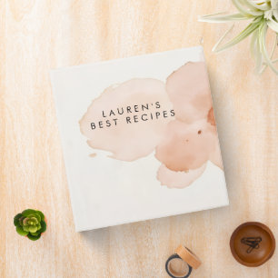 Minimal Watercolor Blush Soft Modern Binder