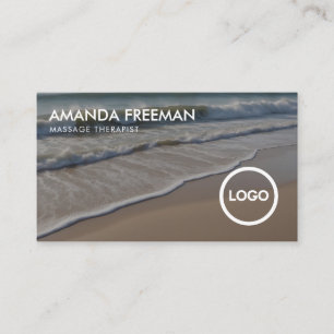 Minimal Waves Massage Therapy Business Card