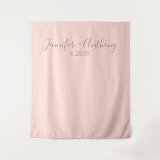 Minimal Wedding Backdrop Personalized  Tapestry